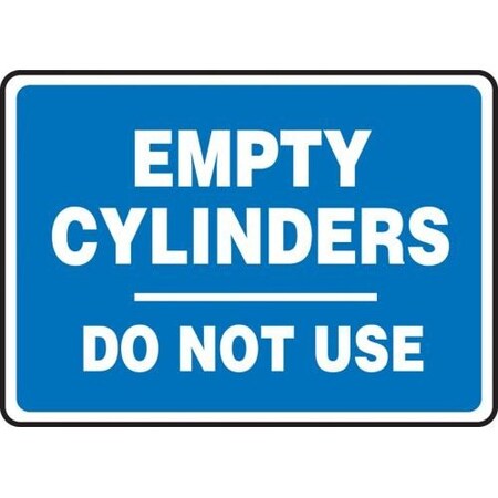 SAFETY SIGN EMPTY CYLINDERS  DO NOT MCPG585XL